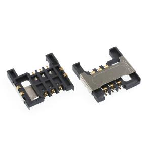 China Insertion Type Sim Card Socket Connector 6 Pin Height 2.9mm Card Connector supplier