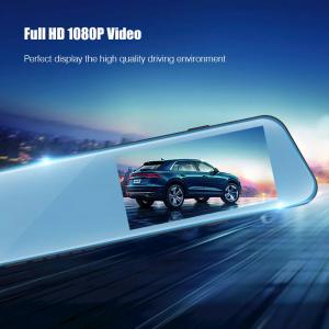 China Dashboard Mounted Vehicle Blackbox DVR HD 1080P Car Mirror Dash Cam Dual Lens supplier