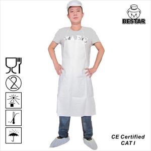 China ODM Microporous Film poly Disposable Protective Apron For Food Industry supplier