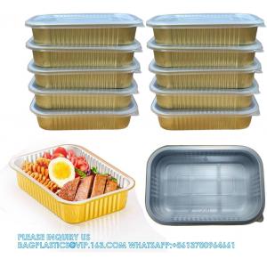 Aluminum Foil Pans With Lids 10pack Heavy Duty 2LB Foil Pan 8.5"×6" Disposable, Microwave & Oven Safe Cooking