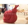 Large Size Shopping Centre Decorations Fiberglass Animal Statues Cover With Fake