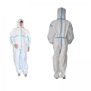 Industrial Disposable Protective Gear Suit With Elastic Waist Durable Anti-Dust & Anti-Static