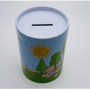 Custom Printed Round Coin Bank Empty Metal Tin Money Box