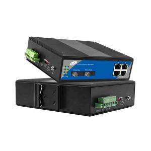 China Industrial Cascading Ethernet Fiber Switch 10/100Mbps 4 Ethernet Ports and 2 Optical Ports supplier