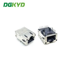 China 24.13mm Rj45 Connector Port Gigabit Ethernet Filter With Light Shrapnel supplier