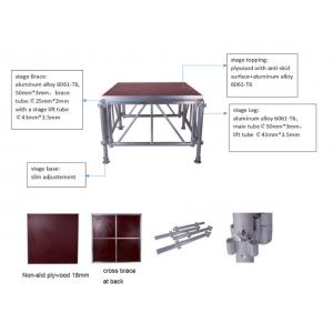 China Adjustable Height Outdoor Stage Platforms With Aluminum Alloy 6061-T6 supplier