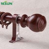 China 5.8m Wood Single Curtain Rod , Brown Wooden Curtain Pole ISO9001 Certified on sale
