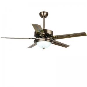 China Europe Style Modern Ceiling Fan With Led Light Villa AC DC 5 Iron Blades supplier