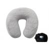 China Hoodie Travel Neck Pillow U Shape Cervical Rest Soft Fabric With Hood For Sleeping wholesale