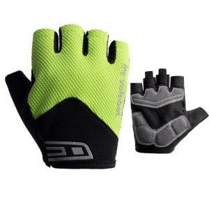 China Nylon Cycling Half Finger Gloves Shockproof With Thickened SBR Palm supplier