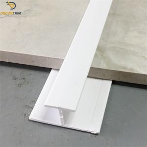 White Color Tile PVC Trim , Wall Tile Edging Strip For MDF UV Board Connection