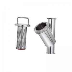 Sanitary Stainless Steel Y Type Water Filter with Dis Standard Clamped Connection End