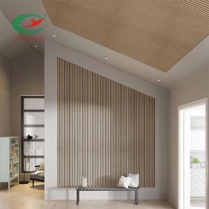 Interior Wall Wooden Acoustic Panels Multipurpose Flameproof