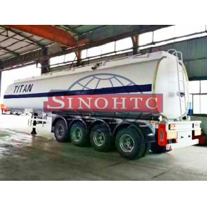 China 50m3 4 Alxe Fuel Tanker Semi Trailer , Diesel / Petrol Trailer Tank 6 Compartments supplier