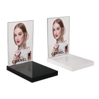 China Custom Cosmetic Bottle Acrylic Perfume Display Stand For Home Shop Paper Insert Removable on sale