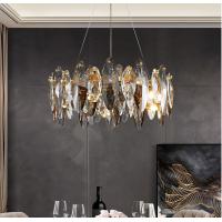 China 80cm Adjustbale Wire Iron Crystal Chandelier Smoked Crystal Ceiling Light ISO9001 240V on sale