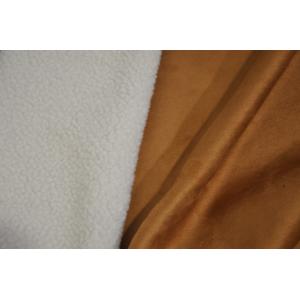470gsm Fur Solid Sherpa Solid Suede 100p Bonded Fleece Fabric