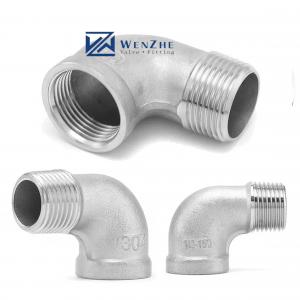 Stainless Steel 304 316 90 Degree Threaded Elbow Pipe Fittings for Plumbing Supplies