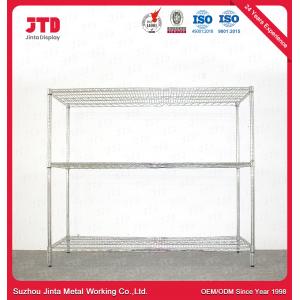 1.6m 150kgs Household Storage Racks OEM 3 Tier Chrome Shelving Unit