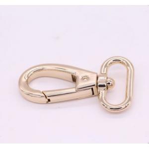 China Metal Swivel D Rings And Snap Hooks For Dog Chain Light Gold Plating supplier