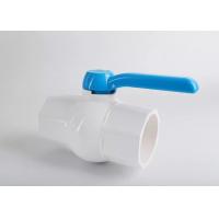 White PVC Water Pipe Ball Valve 1 Way Pvc Quarter Turn Valve Plastic Handle