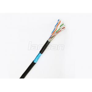 China Outdoor Bare Copper Network Cable , Cat5e FTP 4p Twisted Pair Cable 500m wholesale
