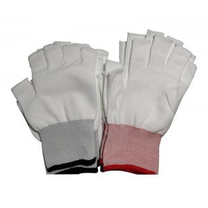 China Half Finger Seamless Polyester Liner Gloves Reusable For Cleanroom supplier