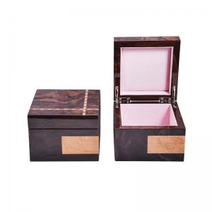 Cherry Walnut Wood Custom Wooden Gift Boxes For Ring Watch Jewelry Storage