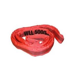 Red 5 Ton Polyester Lifting Sling EN1492-2 For Lifting Equipment Wear Resistance