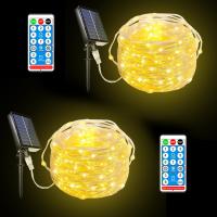 China 200LED Leather Wire Fairy Light Outdoor Waterproof Solar Decorative String Lights on sale