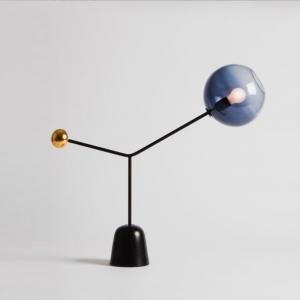 China Modern creative Glass LED Table Lamp for Living Room Grass Shade Metal Black simple table lamp(WH-MTB-25) supplier