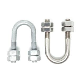 China 3/8 1/2 ASTM A193 A194  U type metal bolt  with nut washer B7 B16 A325 A307 Zinc plating wholesale