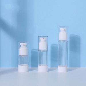 Plastic Cosmetic Airless Pump Bottles For Face Eyes Cream Lotion 15ml 30ml 50ml