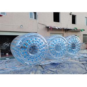 0.8 Mm Pvc Cylinder Inflatable Water Roller Ball , Water Walking Roller
