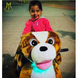 China Hansel hot-selling amusement park playground kids plush riding animals dog supplier