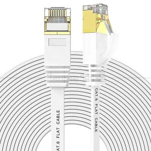 China 1m 5m 10m UTP FTP Shield Cat5 Cat5e Cat6 Ca6a Cat7 RJ45 câble LAN réseau Ethernet à patch plat pour routeur supplier
