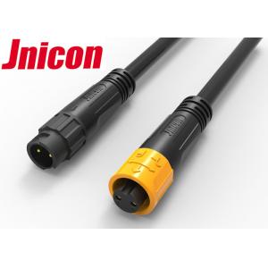 Jnicon M12 Push Locking 10A Waterproof Connectors Male Female Molded 2 Pin