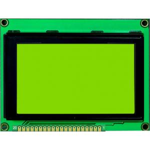 China 12864 LCM STN Transmissive Mode Graphic LCD Display Module With Yellow-Green Backlight supplier