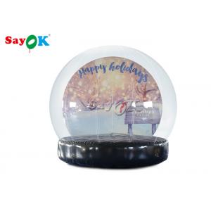 PVC Christmas Ornaments Inflatable Snow Globe For Outdoor Advertising