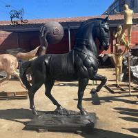 China Bronze Roman Horse Sculpture Statue Antique Copper Metal Art Animal Statues Outdoor Landscape Large on sale