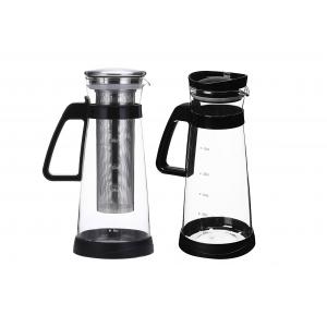 Professional Ice Tea Maker / Glass Infusion Pitcher With Stainless Steel Filter