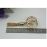 China Handbag hardware accessories gold zinc alloy letters logo metal end cap with tassel wholesale