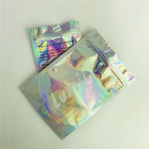 China Custom Accept Holographic Cosmetic Packaging Bag Mylar Bags for Jewelry Packaging supplier