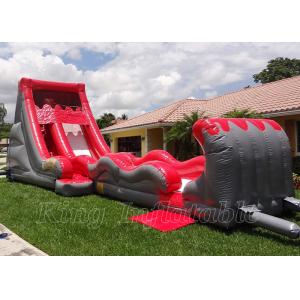 Rent Inflatable Water Slides Kids Jumping Bounce Red PVC Large Inflatable Water Slides