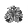 1 Inch 304 Stainless Steel Actuated Three Way Ball ValveBSP / NPT Threaded