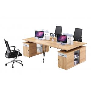 4 Person Modular Workstation Desk Furniture With Metal Legs / Computer Workstation Desk