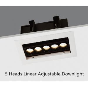 Adjustable LED Recessed Downlight LED Linear Downlight 5 Heads 10.5W