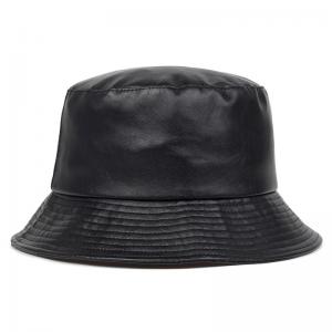 China Artificial Leather Fisherman Hat PU Solid Color Spring Buckle supplier