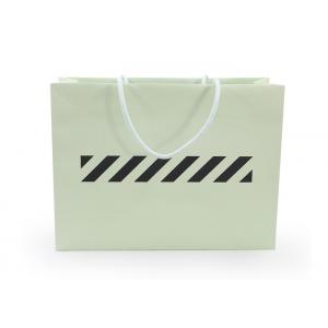 Green Recyclable Personalised Paper Bags , Kraft Paper Bags With Handles