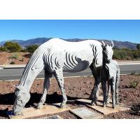 China Life Size Horse Abstract Animal Sculpture Stainless Steel Matt Finish on sale